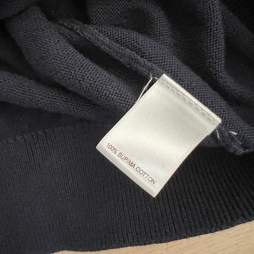 Daniel Cremieux Mens XXL V Neck Sweater Navy Blue 100% Supima Cotton - Picture 4 of 4